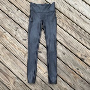 SPANX Black Faux Leather High Rise Leggings